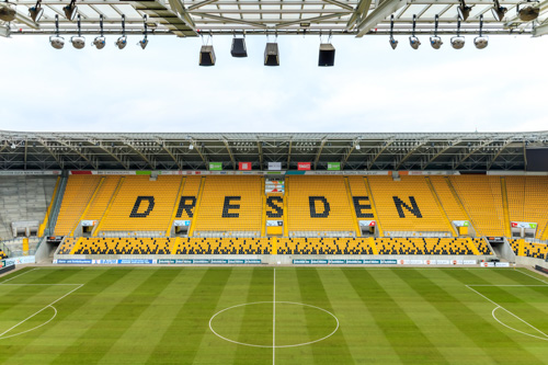 Dynamos Wohnzimmer, das Rudolf-Harbig-Stadion